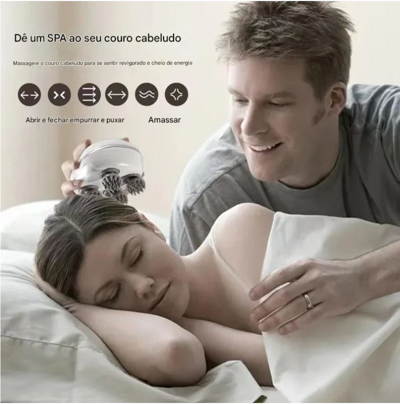 Massageador Elétrico para Couro Cabeludo - Renova HairPro - [Revitalize e Relaxe]