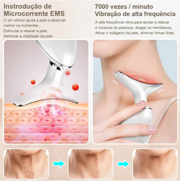 Rejuvenescedor para rosto + pescoço + colo - GlowPro Led 2.0 - [Cuidando com Carinho]