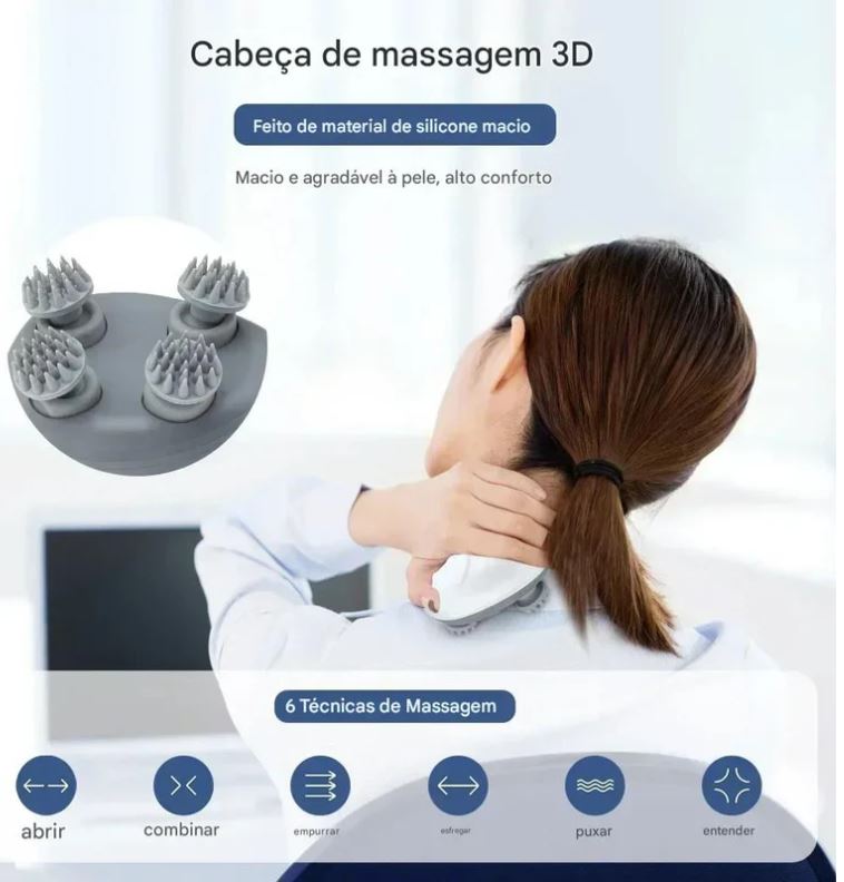 Massageador Elétrico para Couro Cabeludo - Renova HairPro - [Revitalize e Relaxe]
