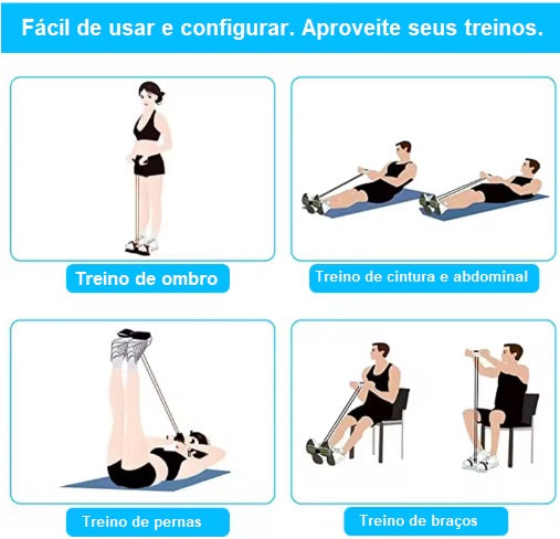 Elástico de Treino Caseiro - Moviflex - [Movimento Fácil e Versátil]