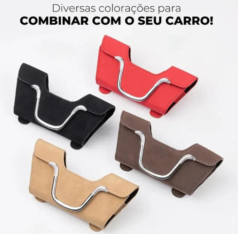 Porta Óculos Automotivo com Aba Magnética  LuxHold™ [Sofisticação e Segurança]