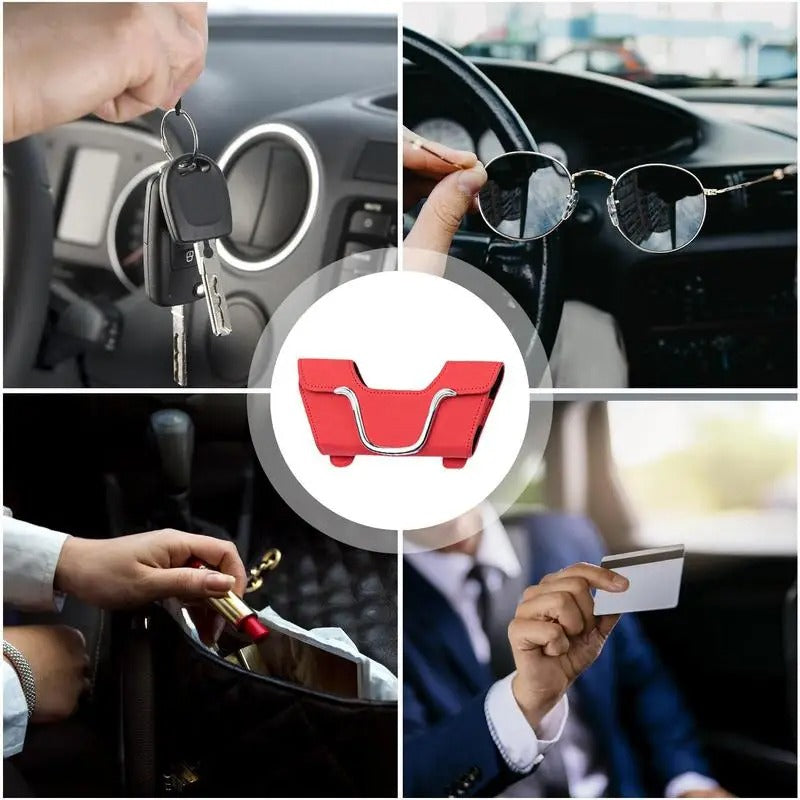 Porta Óculos Automotivo com Aba Magnética  LuxHold™ [Sofisticação e Segurança]